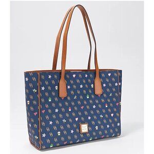 Dooney & Bourke Blue Tote with Multicolor Accents